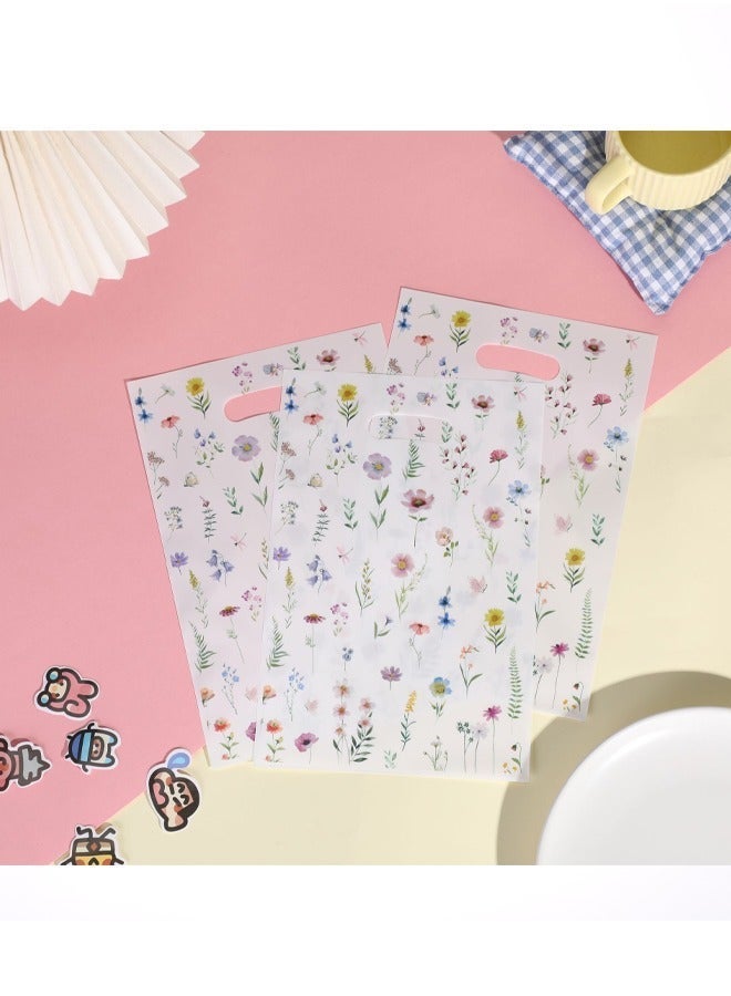 100pcs Adorable Flower Gift Packaging Bag, 16cm*25cm Small Gift Packaging Handbag - Image 4