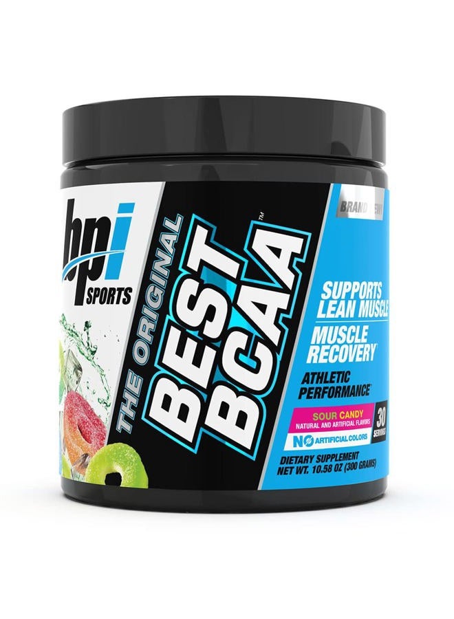 BPI SPORTS Best BCAA - BCAA Powder - Branched Chain Amino Acids - Muscle Recovery - Muscle Protein Synthesis - Lean Muscle - Improved Performance – Hydration – Sour Candy - 35 Servings - 12.34 oz. - Image 1