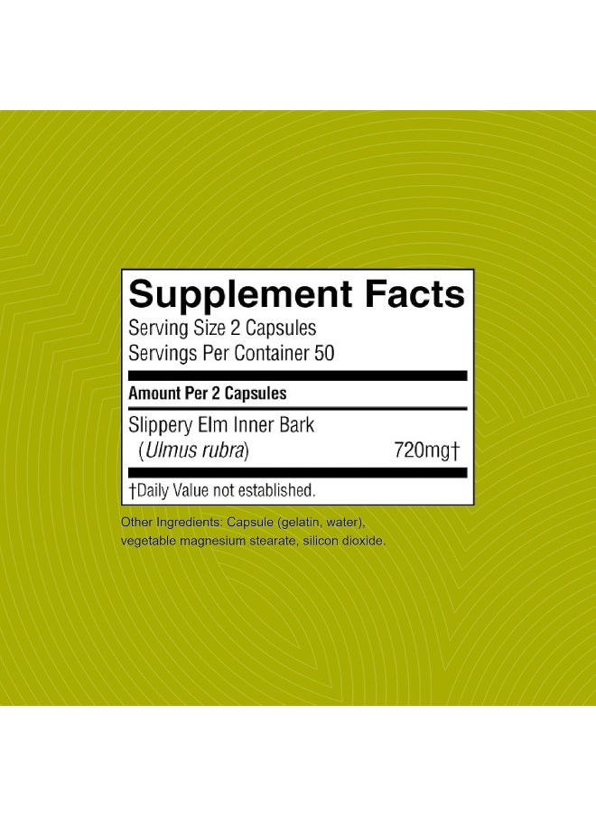 NATURE'S SUNSHINE Nature's Sunshine Slippery Elm 100 Capsules  - Image 3
