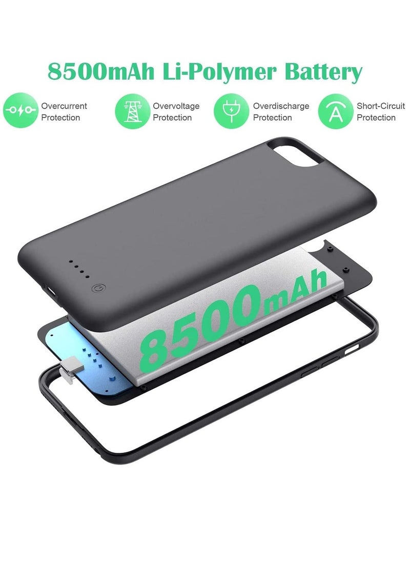 Womdee - Battery Case for iPhone 6s Plus/6 Plus/7 Plus/8 Plus 5500mAh Portable Charging Case External Battery Pack for iPhone 6s Plus/6 Plus/7 Plus/8 Plus Rechargeable Charger Case Backup Power Bank - Image 1