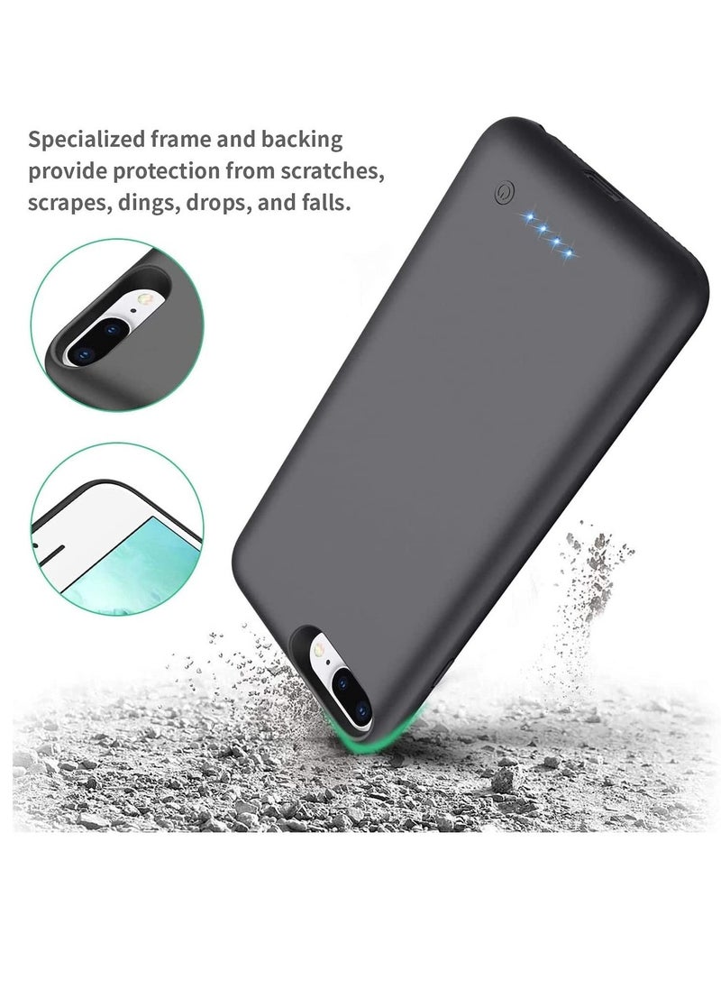 Womdee - Battery Case for iPhone 6s Plus/6 Plus/7 Plus/8 Plus 5500mAh Portable Charging Case External Battery Pack for iPhone 6s Plus/6 Plus/7 Plus/8 Plus Rechargeable Charger Case Backup Power Bank - Image 1
