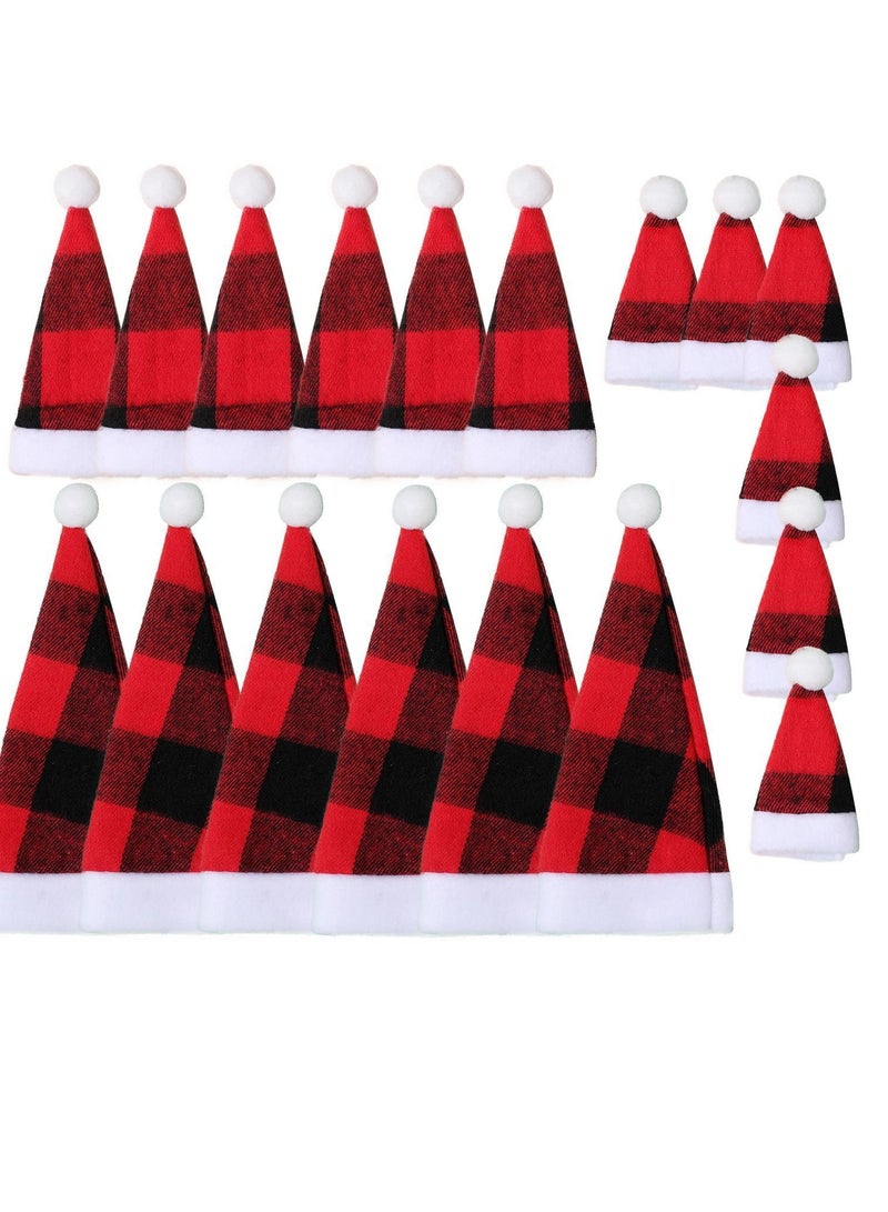 Y&D 18Pcs santa hat knife and fork bags covers cutlery for christmas decor - Image 1