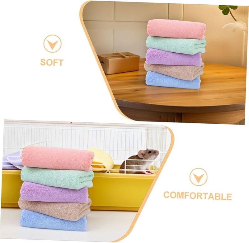 فراش حيوان أليف صغير سجاد ناعم قابل للغسل بطانة قفص من الفرو للخنازير الغينية والأرانب والهامستر - Image 3