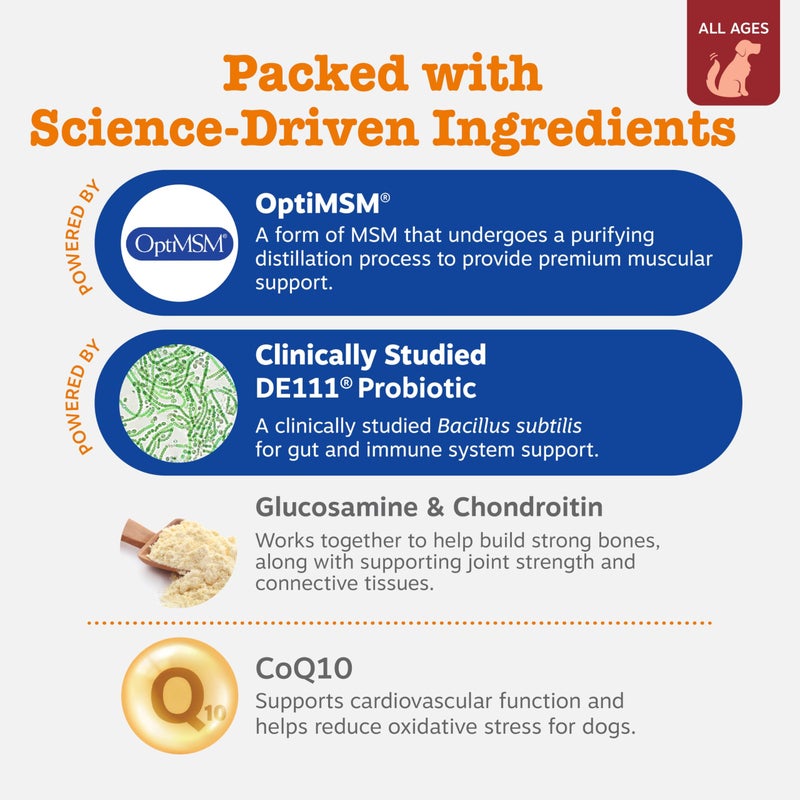 Zesty Paws Dog Multivitamin, Chewable Dog Vitamins and Supplements for Hip & Joints, Skin & Coat, Omega 3 Fish Oil for Dogs- Senior & Puppy Multivitamin - Bison- 90ct - Image 3