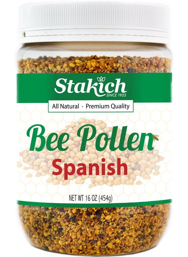 Stakich Spanish Bee Pollen Granules - 1 Pound (16 Ounce) - Pure, Natural, Unprocessed - Image 1