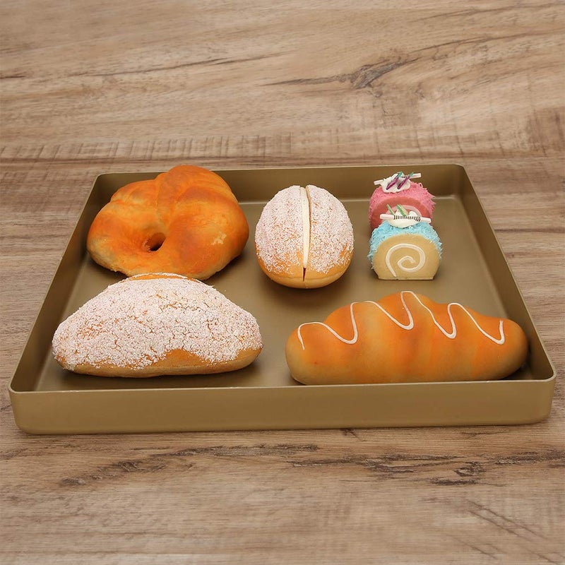 Gold Nonstick 11x11 Inch Square Baking Tray for Cakes Ice Cream Chocolate Cheese - Image 3