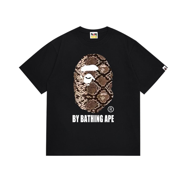 بايب تي شيرت BAPE صيفي 2026 بتصميم رأس القرد ونمط التمويه - للرجال والنساء - Image 1