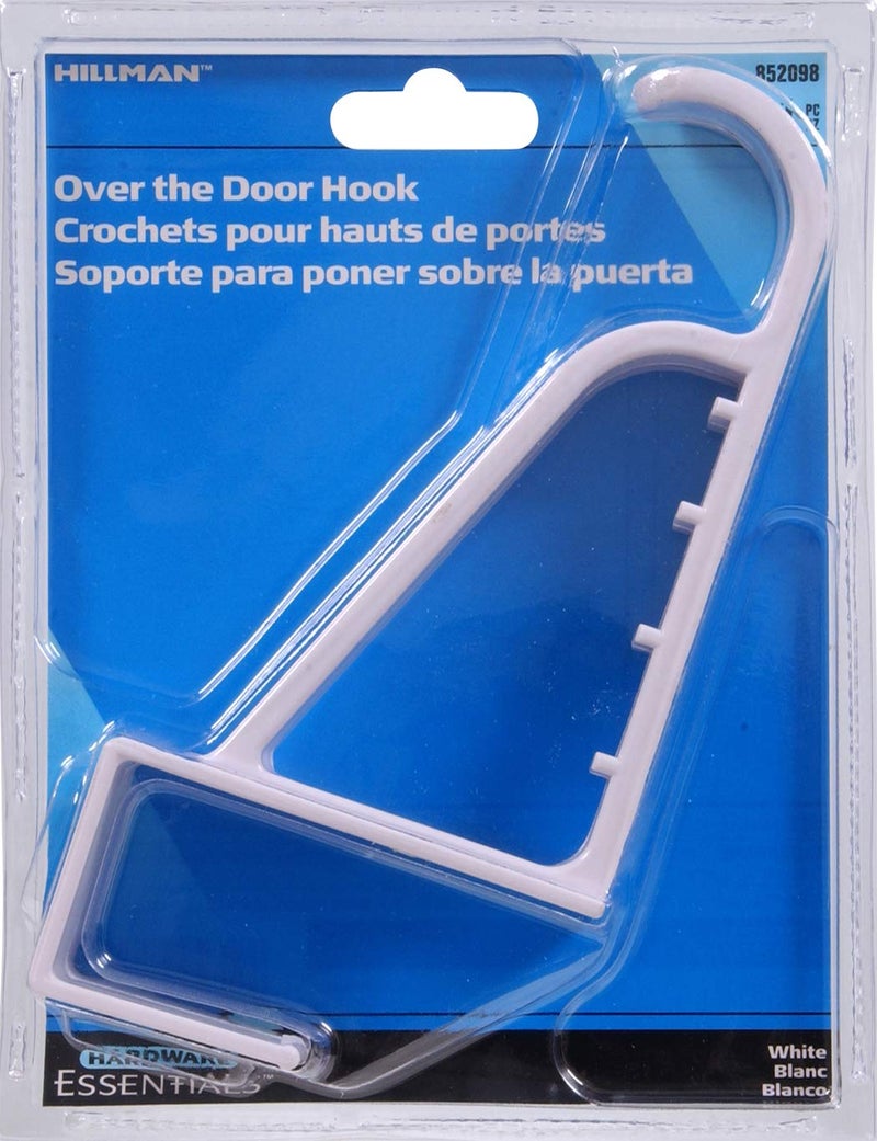 Hardware Essentials 852098 Over The Door Hook Large Plastic White - Image 2