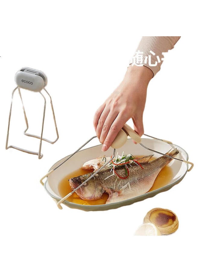 Ecoco Italian Cocoa Ecoco Stainless Steel Bowl Gripper, Heat-Resistant Tongs, Kitchen Steaming Tool, Bowl Lifter, Plate Clamp, Bowl Grabber E2249 - Image 1