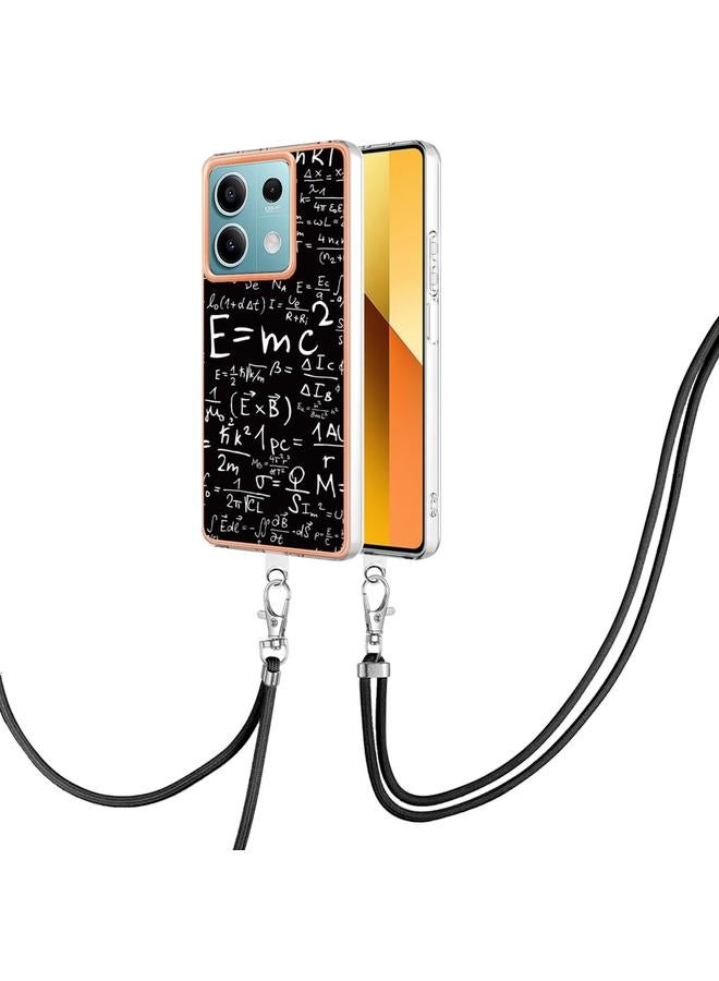 The Bros Case For Xiaomi Redmi Note 13 5G Global Electroplating Dual-side IMD Phone Case with Lanyard