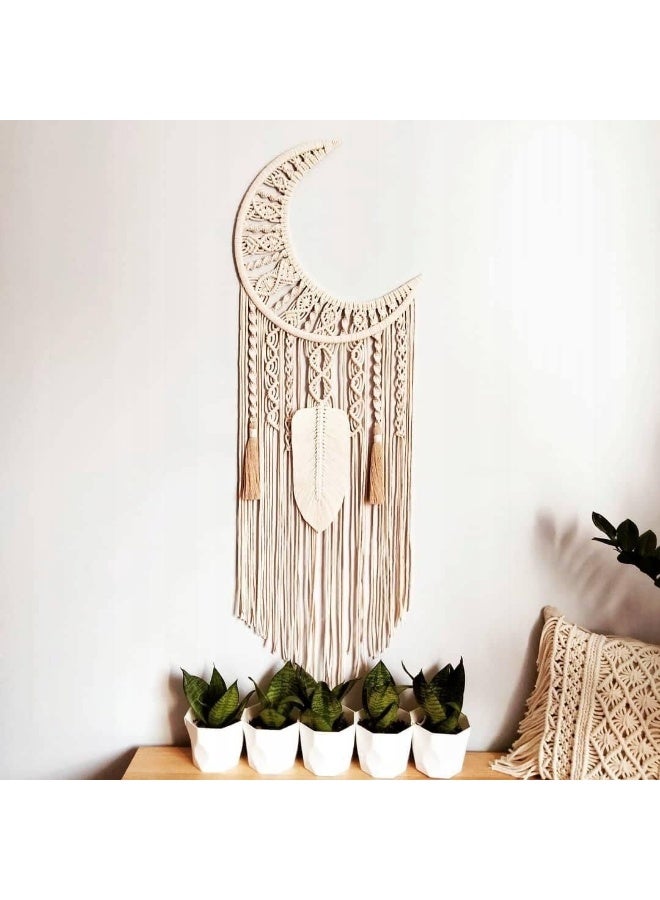 انتيكيانو صائدة الاحلام بتصميم بوهو مضيئة على شكل نجمة وقمر من دريم كاتشر