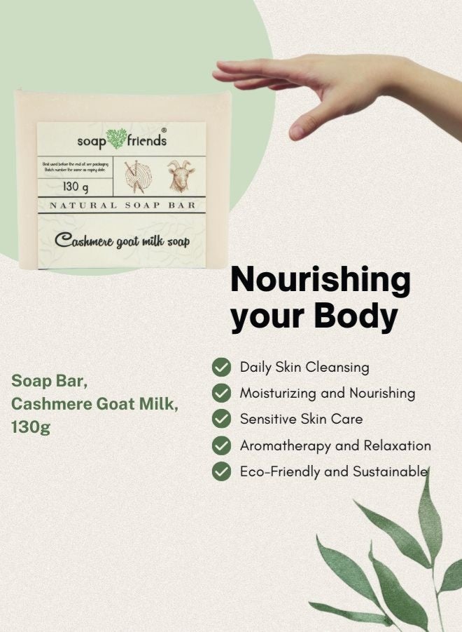 Soap&Friends Cashmere Goat Milk Soap Bar | Gentle Cleansing Cashmere Soap for Nourished and Moisturized Skin,130gm | Soap&Friends - Image 5