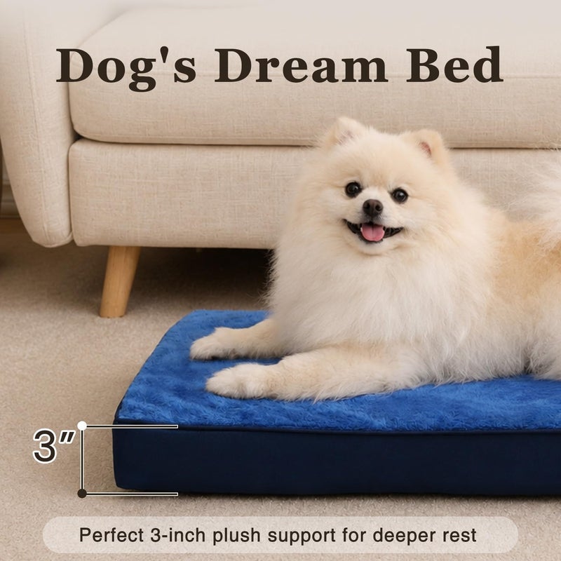 Waterproof XL Extra Large Dog Crate Bed with Washable Cover, 41x27 | TPU Waterproof Layer, Easy Clean Cover, Soft Plush Surface, Durable Oxford fabric, Non-Slip Bottom, For Large Breeds ≤80lbs - Image 4