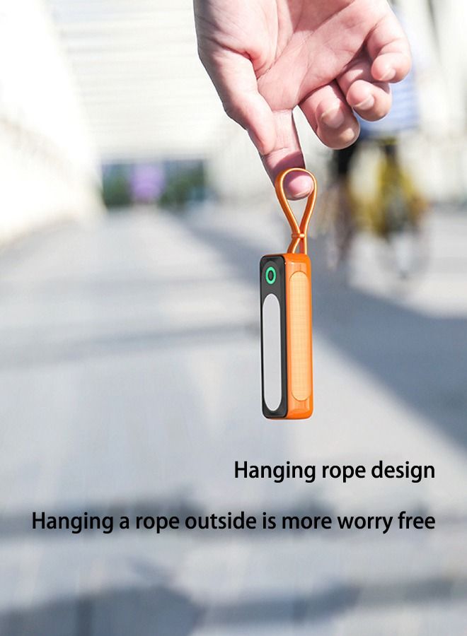 Powerful Power Bank With 5000mAh Fast Charging, Reliable Protection, Samsung Galaxy S22 S23 S21, S20 Android Phones airplane Travel Small Portable Charger with Anti-slip Type-c cable Orange