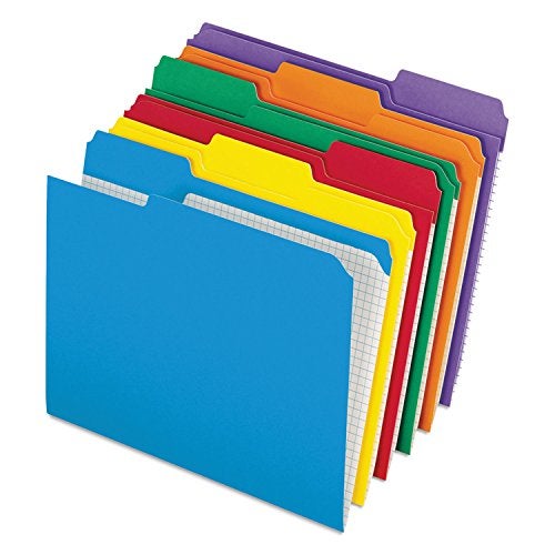 Pendaflex Color File Folders with Interior Grid, Letter Size, Assorted Colors, 1/3 Cut, 100/BX (R152 1/3 ASST) - Image 5