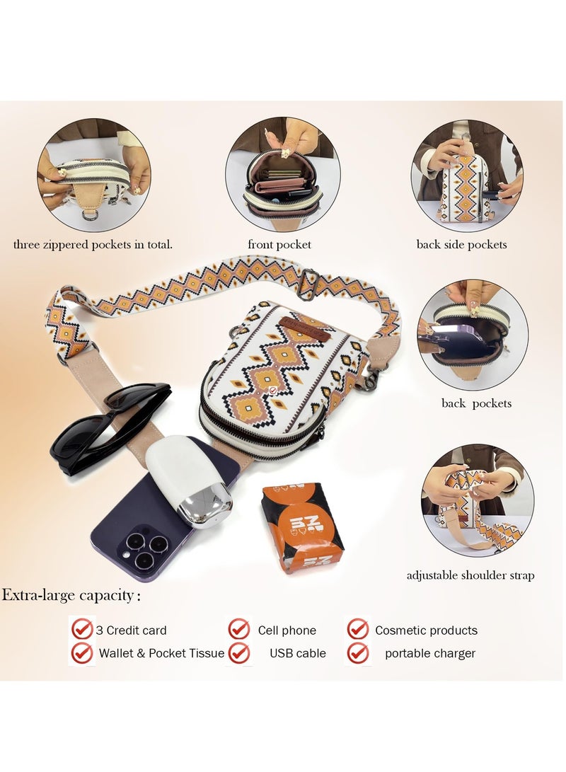 SOLARAE حقيبة ظهر صغيرة متقاطعة للنساء، حقيبة خصر متقاطعة مع حزام ممتد للسفر والرياضة والجري - Image 4