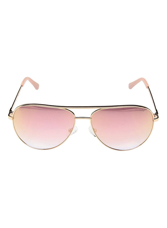 GUESS Women Aviator Large Sunglasses with Bordeaux Tone Lenses - GF6098 28U 64mm - Image 2