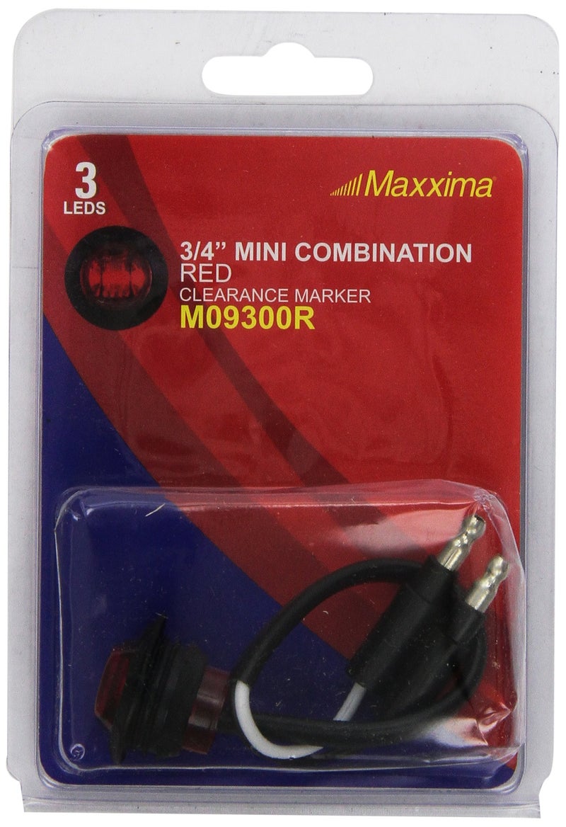 Maxxima M09300R Red 3/4" Round Combination Clearance Clearance Marker Light - Image 2
