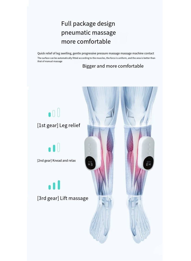 Generic Electric Leg Massager Leg Shaping Wireless Air Compression Heating Calf Massager with 3 Modes 2 Intensities Arm Body Circulation Muscle Relaxation Varicose Veins Physiotherapy (2 pcs) - Image 3