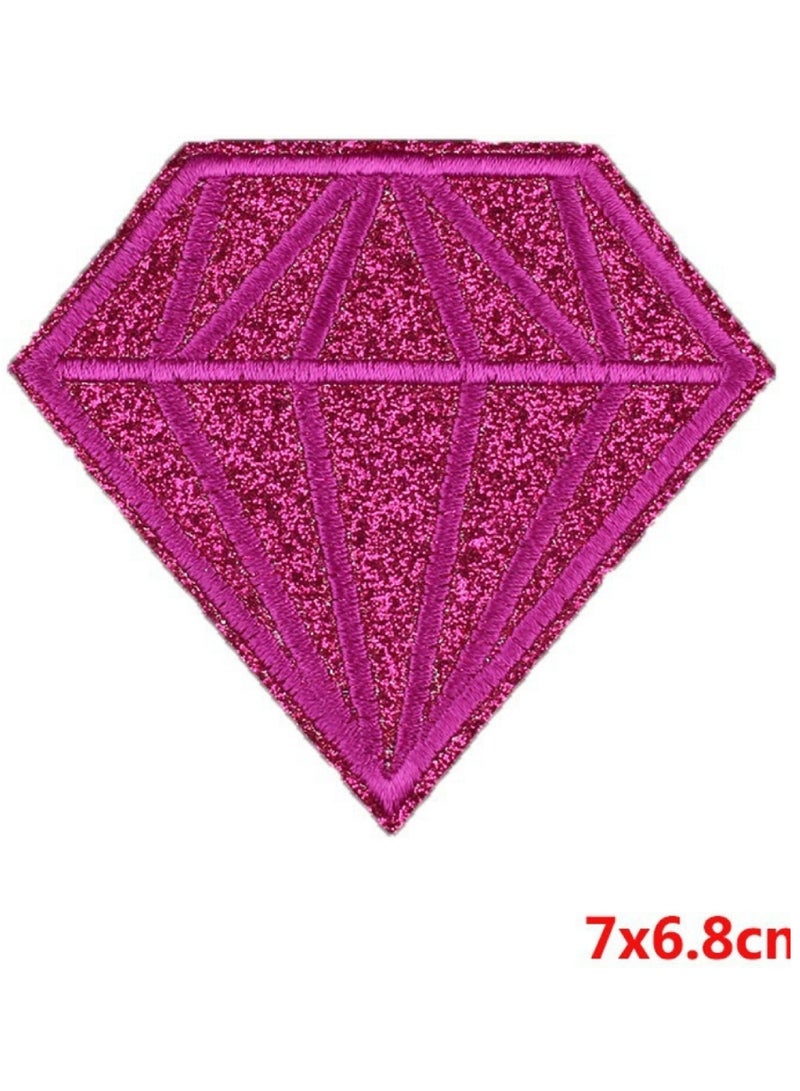 Project Nomad Project Nomad Velcro Hook Patch, Tacti-Cool HERS  Collection, Pink Diamond  for bag/vest, tech gadgets for kids & adults, for school backpack, for pencil case, for gym bag, gift for men/women 7x6.8 - Image 1