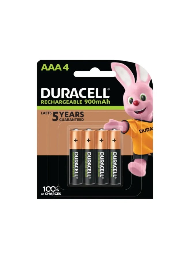 Duracell Rechargeable Battery AAA 900mAh 4 Pcs Blister Pack