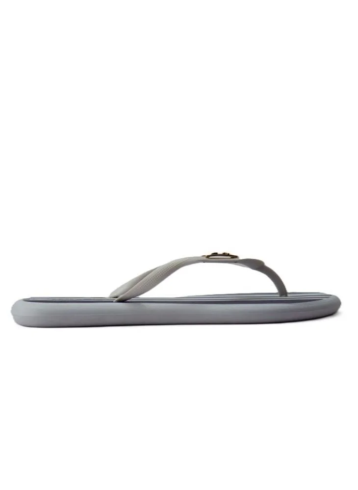 Voices Boat Estampa Women'S Flip Flops With Printed Sole Design And Matching Brand Design Strap - White