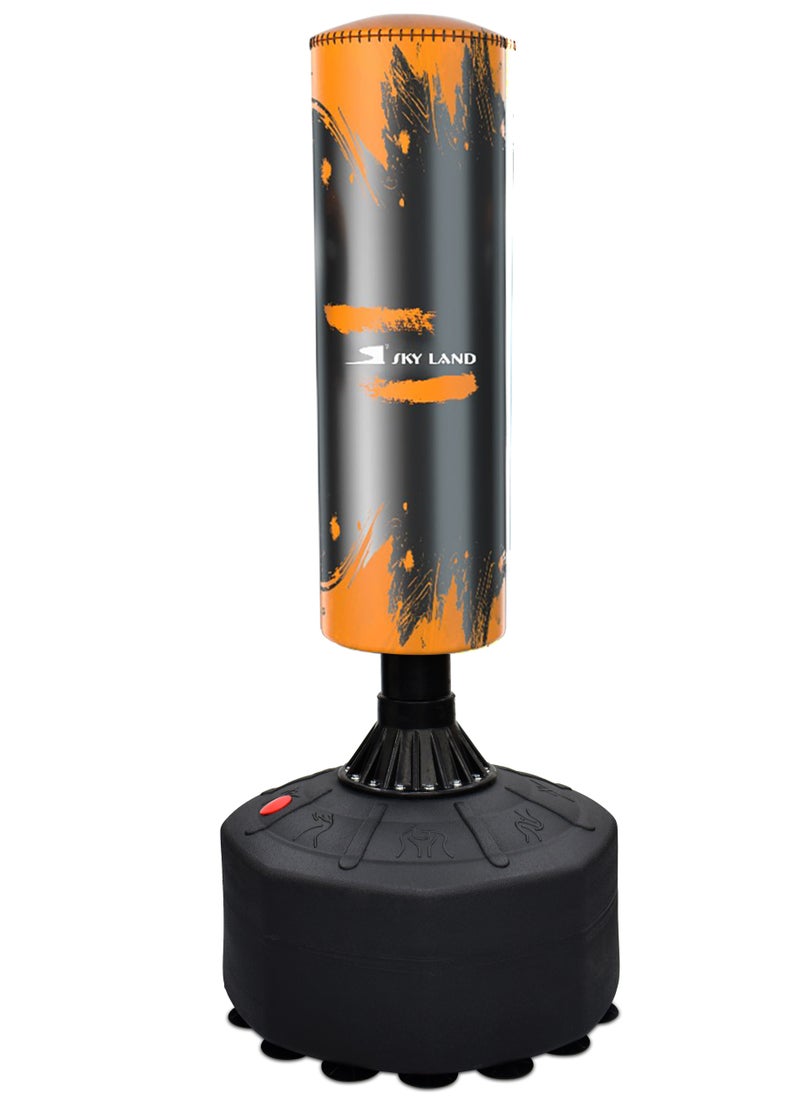 Sky Land - Freestanding Punching Bag with Stand, 5.6ft Kickboxing Bag for Adults, MMA, Muay Thai, Boxing Fitness Training Equipment, Portable Free-Standing Boxing Bag w/Stable Suction Base – EM-1833-O - Image 1