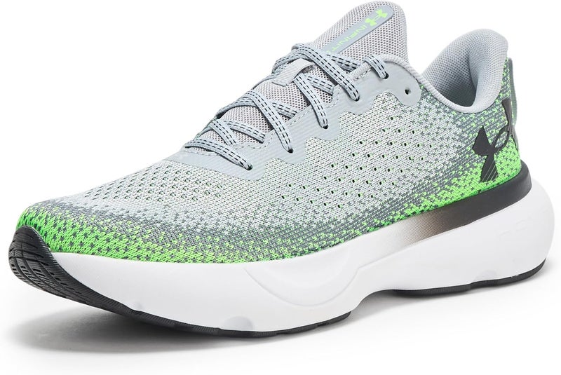UNDER ARMOUR حذاء أندر أرمور للرجال إنفينيت - رمادي مود/أخضر هايبر/أسود - Image 1