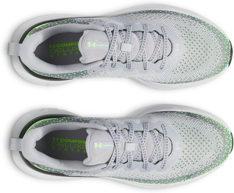 UNDER ARMOUR حذاء أندر أرمور للرجال إنفينيت - رمادي مود/أخضر هايبر/أسود - Image 5