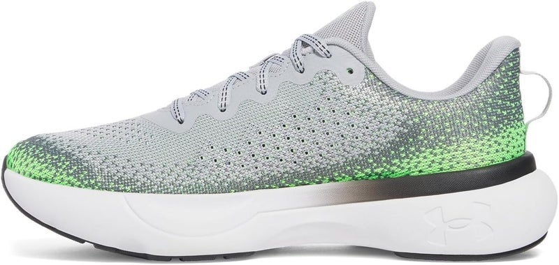 UNDER ARMOUR حذاء أندر أرمور للرجال إنفينيت - رمادي مود/أخضر هايبر/أسود - Image 3