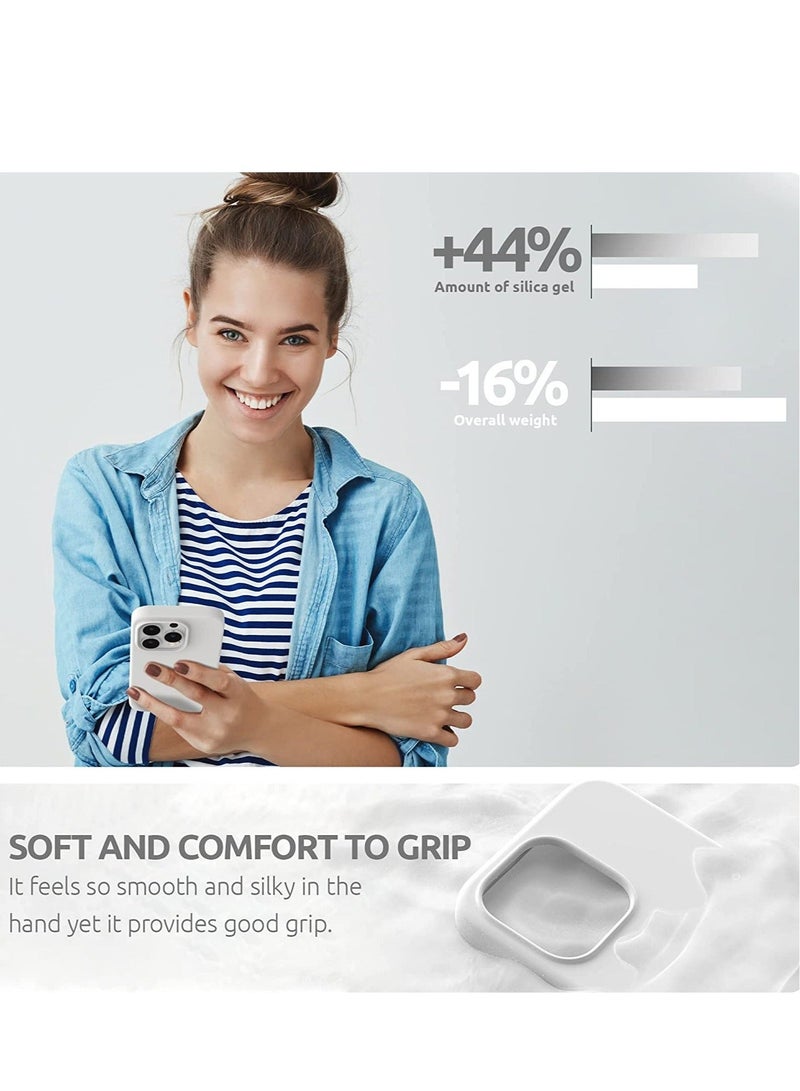 MUNTAQI Magnetic Case Designed for iPhone 14 Pro Max Case 6.7 inch (2022), Compatible with MagSafe, Liquid Silicone Phone Case for iPhone 14 Pro Max, White - Image 4