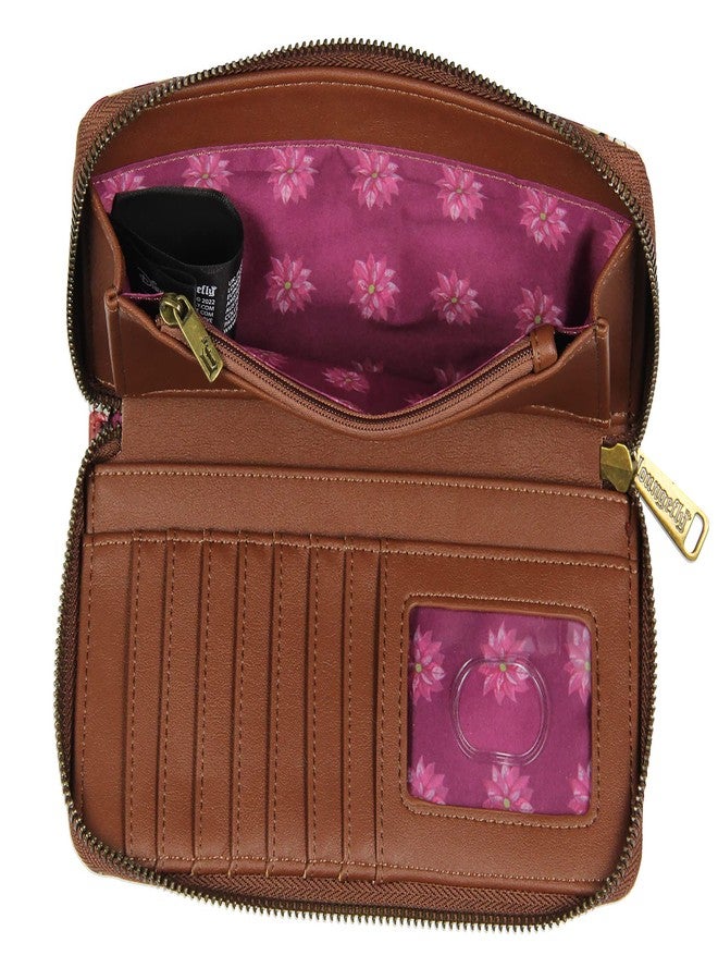 Loungefly محفظة زيب حول كاملة الطباعة من لوانجفلاي ديزني بامبي مع الأصدقاء والزهور - Image 3