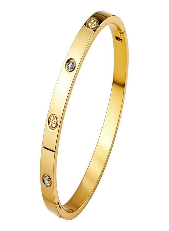 HighSpark Gold Bracelet for Women | 18K Gold Plated Stainless Steel Gold Bracelet | Lovely Gift for Women - CZ Plus - Image 1