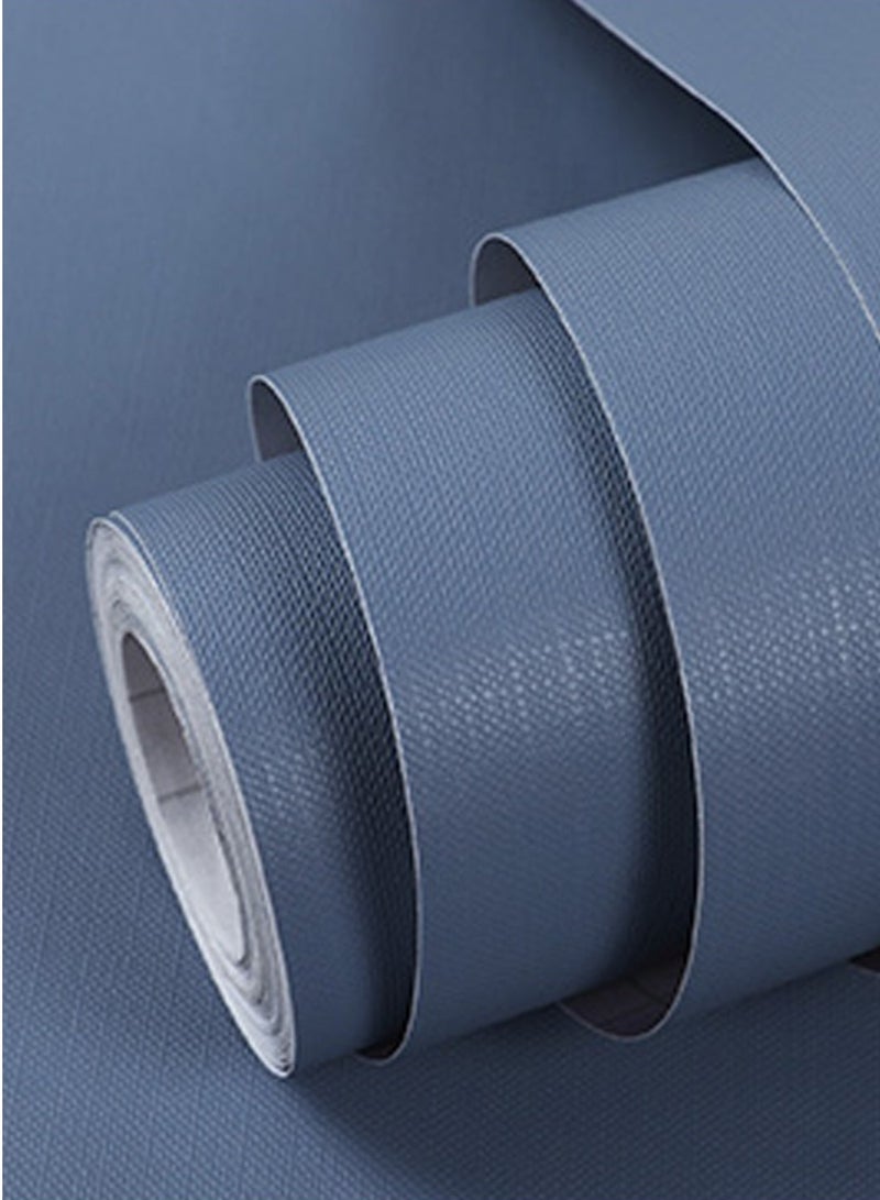 نوايوو ورق جدران قابل للتقشير واللصق، 40 سم × 10 م، ورق جدران لاصق مقاوم للماء، ورق جدران ذاتي اللصق، لفافة فينيل لتزيين الجدران والمطبخ وغرفة النوم (أزرق رمادي) - Image 2