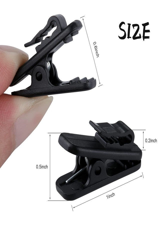 MUZHI Headphone Clip,Small Cable Clothing Clips,Earbud Clip to Keep Earphone/Microphone Cord in Place for 1.5mm Wire Diameter Round Wire Earphone 1 Inch Length,20Pcs (Black) - Image 2