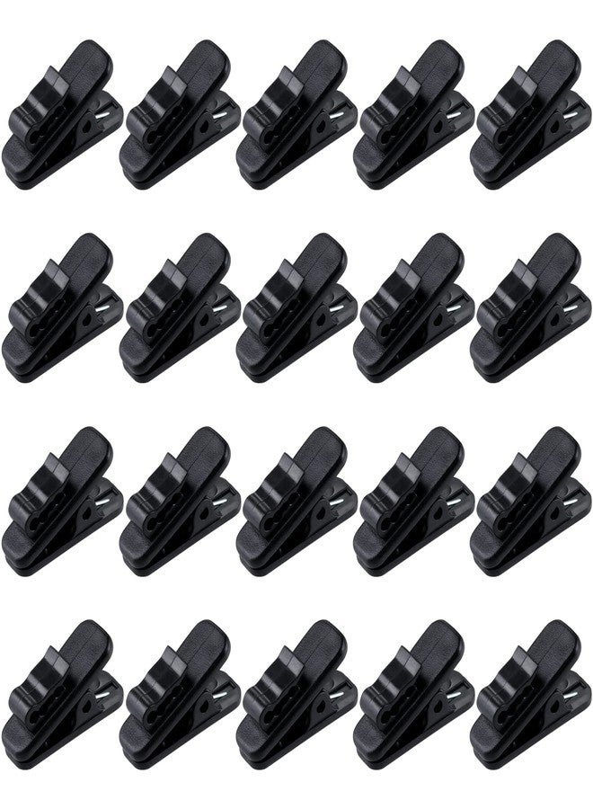 MUZHI Headphone Clip,Small Cable Clothing Clips,Earbud Clip to Keep Earphone/Microphone Cord in Place for 1.5mm Wire Diameter Round Wire Earphone 1 Inch Length,20Pcs (Black) - Image 1