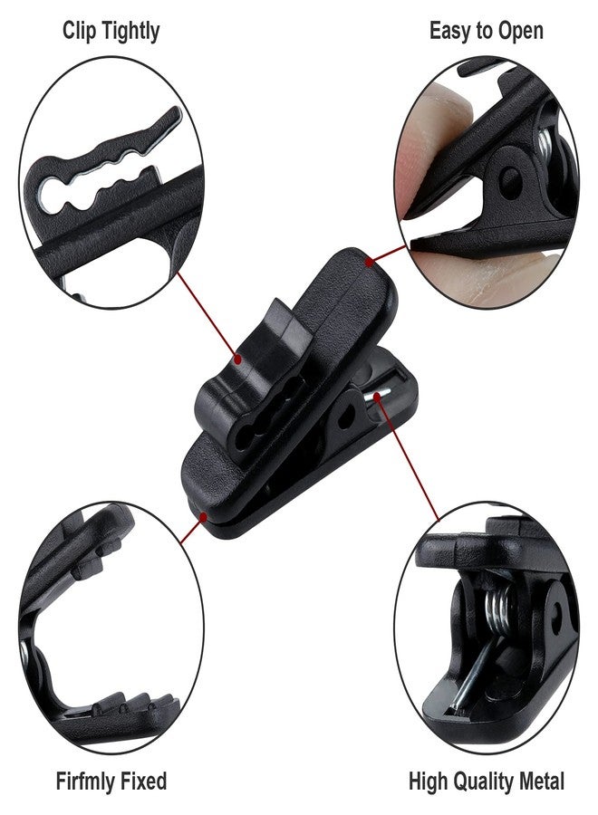 MUZHI Headphone Clip,Small Cable Clothing Clips,Earbud Clip to Keep Earphone/Microphone Cord in Place for 1.5mm Wire Diameter Round Wire Earphone 1 Inch Length,20Pcs (Black) - Image 3