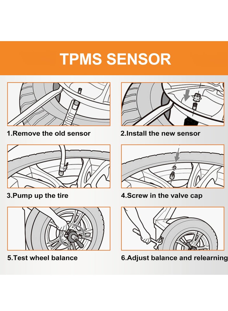 SYOSI 4-Pack TPMS Sensor, 315MHz Tire Pressure Monitoring System for Toyota Camry, Yaris, Corolla, RAV4, Lexus ES, GX, LC, LX, Replaces PMV-C015 4260706020 4260706060  - Image 4
