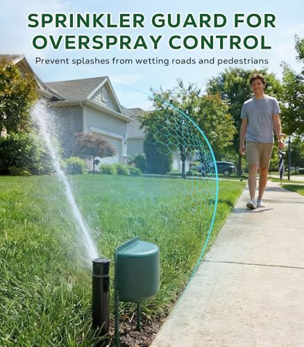 MoKo 4 Pcs Sprinkler Guards Shields for Overspray Control, Rustproof Sprinkler Head Protector for Effective Irrigation on Lawns, Parks, Gardens, Green Belts, Courtyards - Image 2