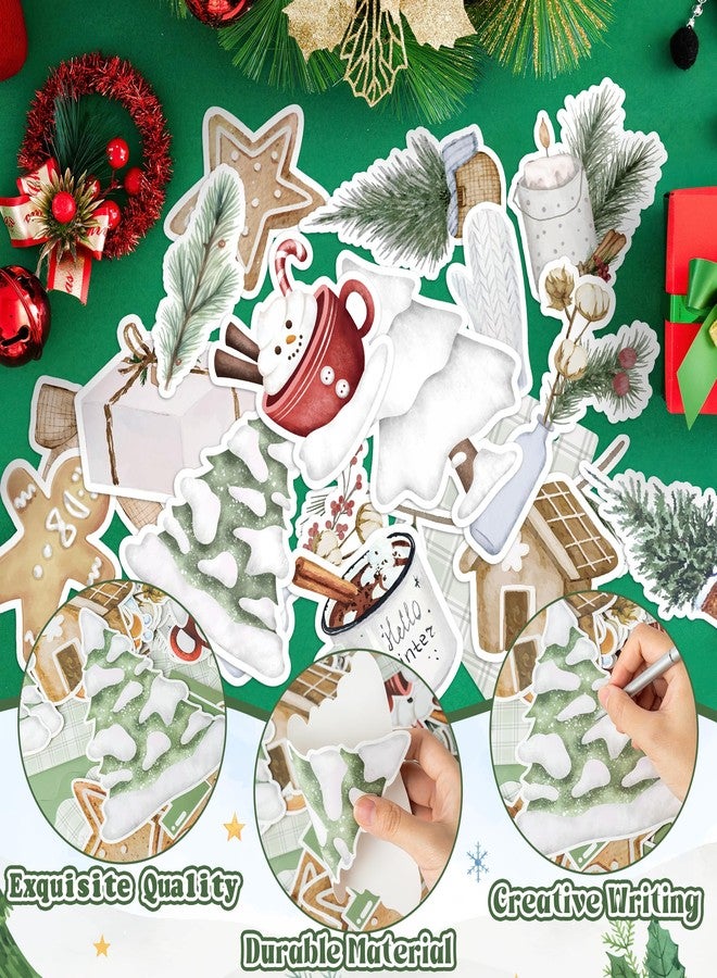 CPicdn 109Pcs Cozy Winter Vibes Bulletin Board Classroom Decoration Set, Christmas Snowflake Snowman Cookies Cutouts Name Tags, Watercolor Boho Holiday School Classroom Chalkboard Supplies Wall Decor - Image 3