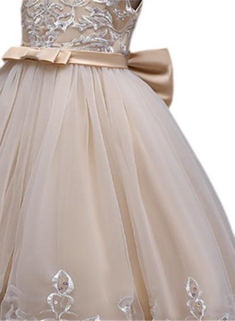 Girls Dress Sleeveless Mesh Performance Host Princess Dress Costumes - Image 3