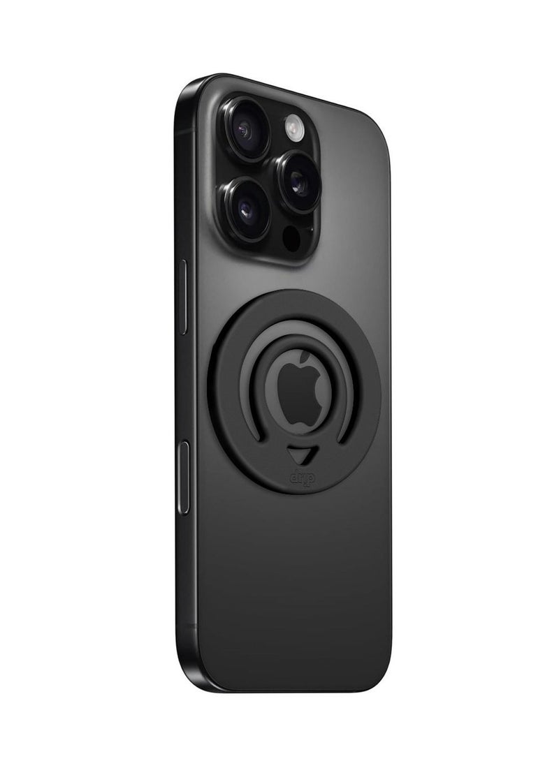 DRIP Mobile Holder with MagSafe Support and Silicone Ring -Black - Image 2