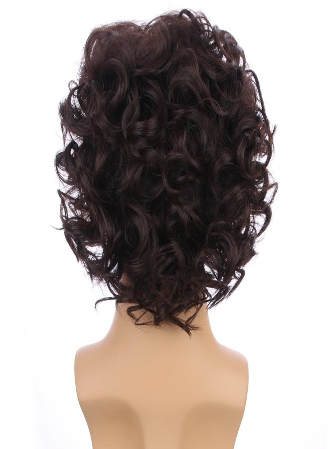 PATTNIUM Kids Short Curly Brown Wig Child Dark Brown Wig Boys Halloween Cosplay Costume Synthetic Hair Wig - Image 4