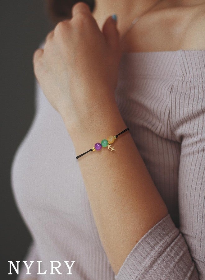 nylry Healing Crystal Zodiac Bracelets for Women Men 12 Constellation Bracelet Natural Stone Chakra Zodiac Sign Beaded Bracelets Astrology Birthday Healing Crystals Jewelry Gifts-Aries - Image 3