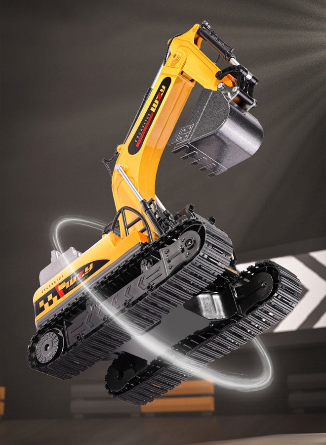 Remote Control Excavator RC Excavator Truck Toys  Movable Claw Digger Trucks2.4Ghz Construction Vehicles with Metal Shovel for Kids Boys Age 6+ Year Old  ﻿ - Image 5