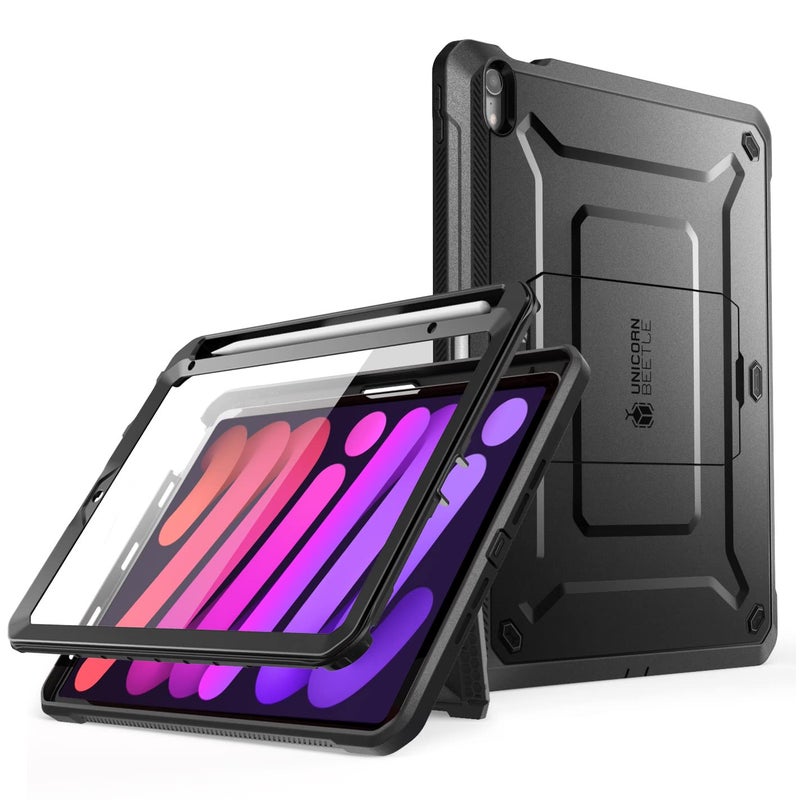 SUPCASE for iPad mini 7 Case A17 Pro 2024 UB Pro Builtin Screen Protector Pencil Holder Stand Support Apple Pencil Charging Protective Case for iPad mini 7th6th Generation 83 Black - Image 2