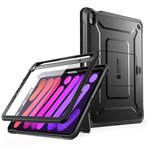 SUPCASE for iPad mini 7 Case A17 Pro 2024 UB Pro Builtin Screen Protector Pencil Holder Stand Support Apple Pencil Charging Protective Case for iPad mini 7th6th Generation 83 Black - Image 1
