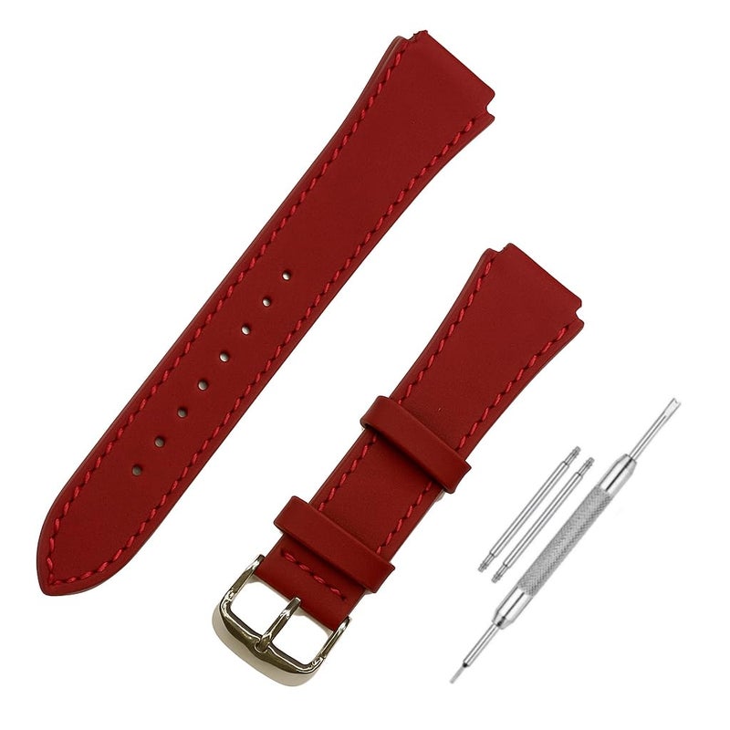 Lineon 18mm Genuine Leather Watch Strap Cut Pattern Specially Compatible With CASIO Royale AE-1200WH AE 1200 WH with Tool - Image 1