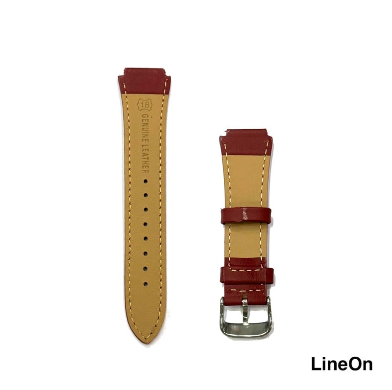 Lineon 18mm Genuine Leather Watch Strap Cut Pattern Specially Compatible With CASIO Royale AE-1200WH AE 1200 WH with Tool - Image 5