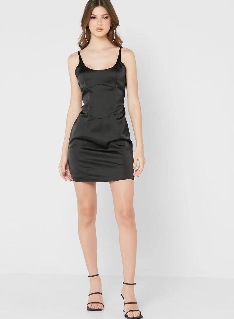Miss Pap Scoop Neck Strappy Dress